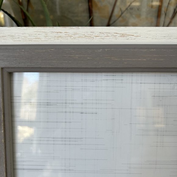 Home Decor 8x10 Distressed Picture Frame Grey/White Farmhouse NWOT - Picture 2 of 5